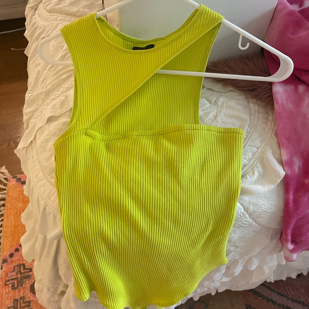Asymmetrical Neon Bodysuit